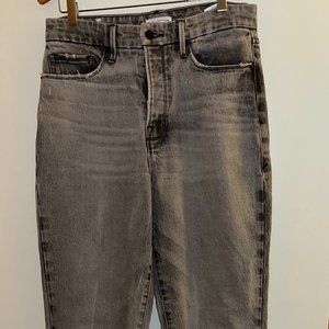 Good American Black/Grey Highwaisted Jeans (Slits at ankles)